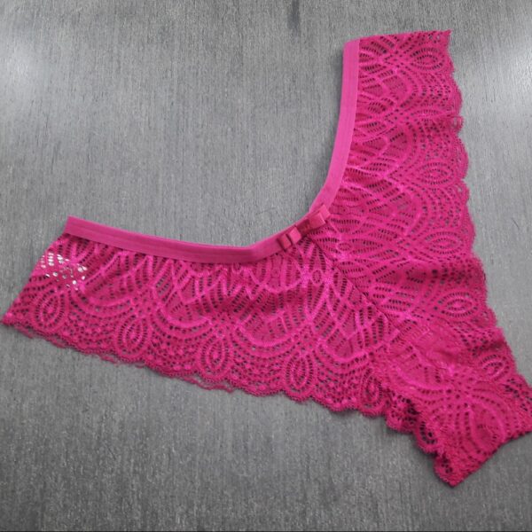 Calcinha Plus Size em Microfibra e Renda Floral Sensual - Imagem 2