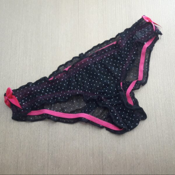 Calcinha em Tule Estampado e Detalhe Poá com Lacinho Lateral - Imagem 5