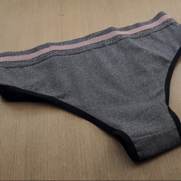 Conjunto Lingerie Microfibra Nadador Elástico e Viés Preto - Imagem 7