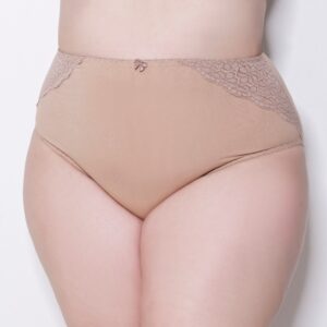 Calcinha Plus Size em Algodão Cotton com Renda nas Laterais