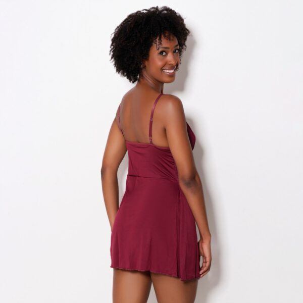Camisola Sensual em Renda e Laço Tecido Romantic Sem Bojo - Imagem 2