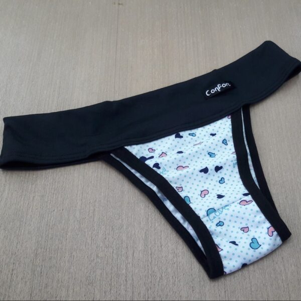 Calcinha Conforto Poliéster Estampado Cós Liso Duplo - Imagem 5