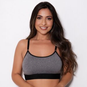 Top Academia Fitness Suplex com Alças Finas e Faixa Elástica