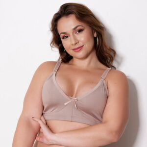 Sutiã Plus Size Poliéster com Bojo Duplo e Alças Largas