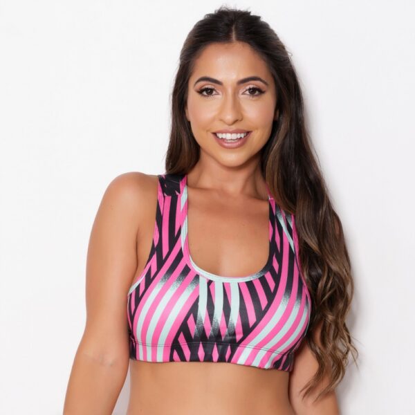 Top Fitness Academia Nadador Cirrê Liso ou Estampado - Imagem 5