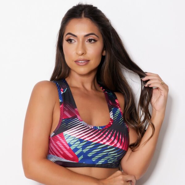 Top Fitness Academia Nadador Cirrê Liso ou Estampado - Imagem 9