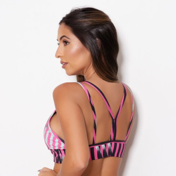 Top Fiteness Academia Com Tiras Suplex Estampado ou Liso - Imagem 6