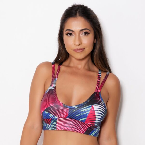 Top Fiteness Academia Com Tiras Suplex Estampado ou Liso - Imagem 7