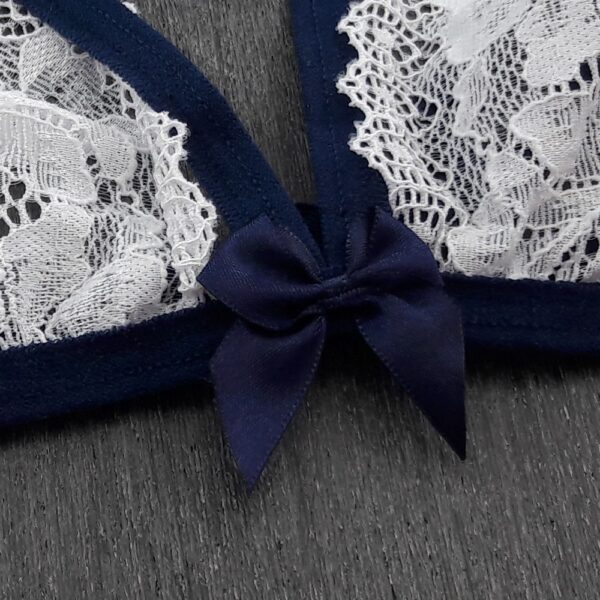 Conjunto Lingerie Strappy Renda Poliamida e Tanga Regulável - Imagem 5