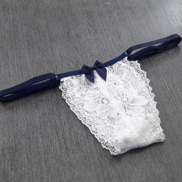 Conjunto Lingerie Strappy Renda Poliamida e Tanga Regulável - Imagem 7