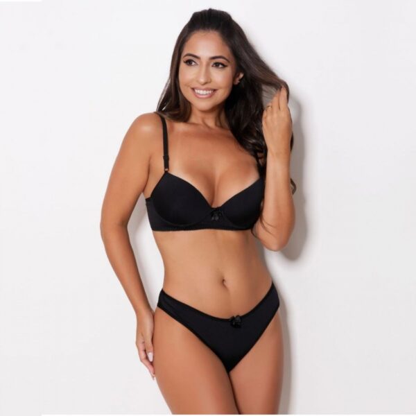 Conjunto Lingerie Sutiã com Bojo e Calcinha Forro de Algodão - Imagem 4