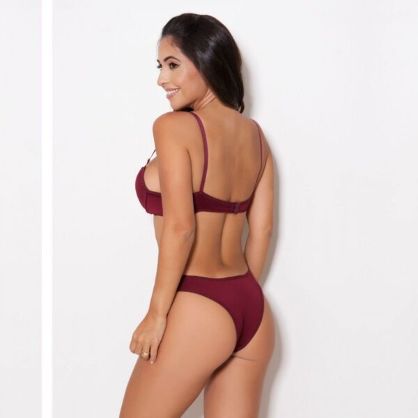 Conjunto Lingerie Sutiã com Bojo e Calcinha Forro de Algodão - Imagem 9