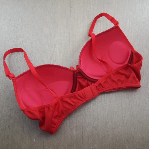 Conjunto de Lingerie Liso com Bojo Arco e Renda Delicada - Imagem 2