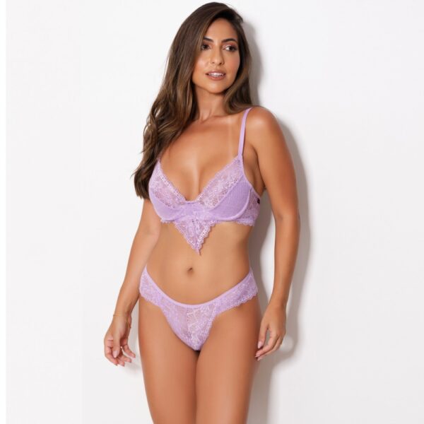 Conjunto Lingerie Renda Poliamida Sutiã e Calcinha Rendada - Imagem 8
