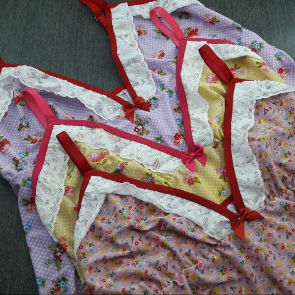 Pijama Feminino Estampado Poliéster com Blusa e Calça - Imagem 6