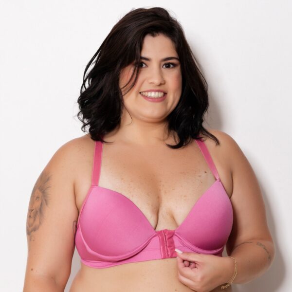 Sutiã Plus Size Nadador com Fecho Frontal e Alças Reguláveis - Imagem 3