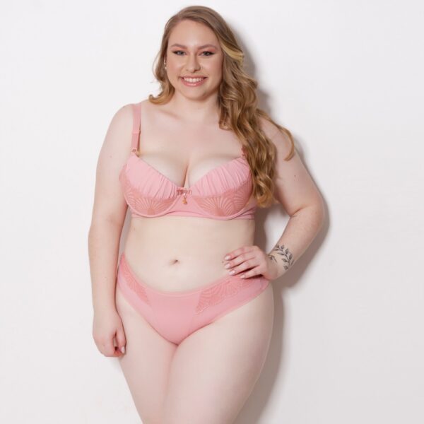 Conjunto Plus Size Lingerie com Bojo Drapeado e Renda - Imagem 3