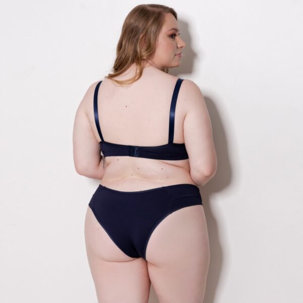 Conjunto Plus Size Microfibra com Bojo Renda e Sustentação - Imagem 4