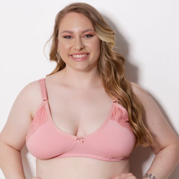 Sutiã Plus Size Sem Bojo Microfibra com Renda e Alças Largas - Imagem 8