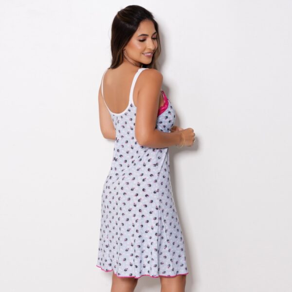 Camisola Amamentação Liganete e Renda com Fecho Baby Click - Imagem 3