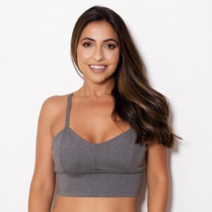 Top Fiteness Academia Alcinha em Microfibra Cós Duplo Largo