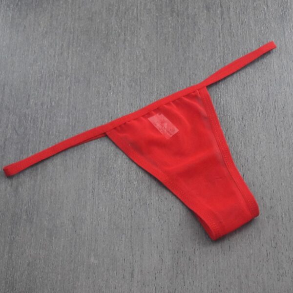 Calcinha Fio Dental Transparente Tule Sensual - Imagem 7