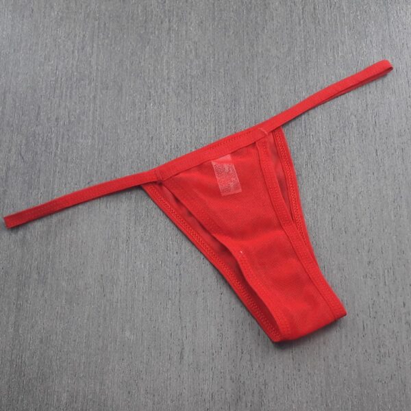 Calcinha Fio Dental Transparente Tule Sensual - Imagem 8
