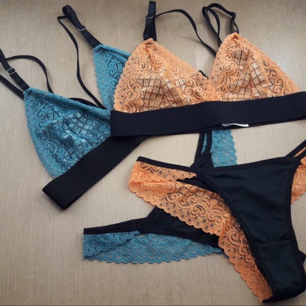 Conjunto Lingerie Renda e Romantic Sem Bojo com Elástico - Imagem 2