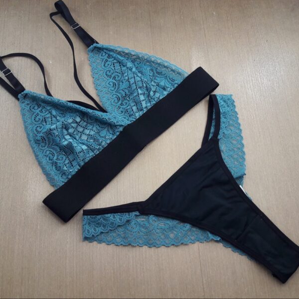 Conjunto Lingerie Renda e Romantic Sem Bojo com Elástico - Imagem 4