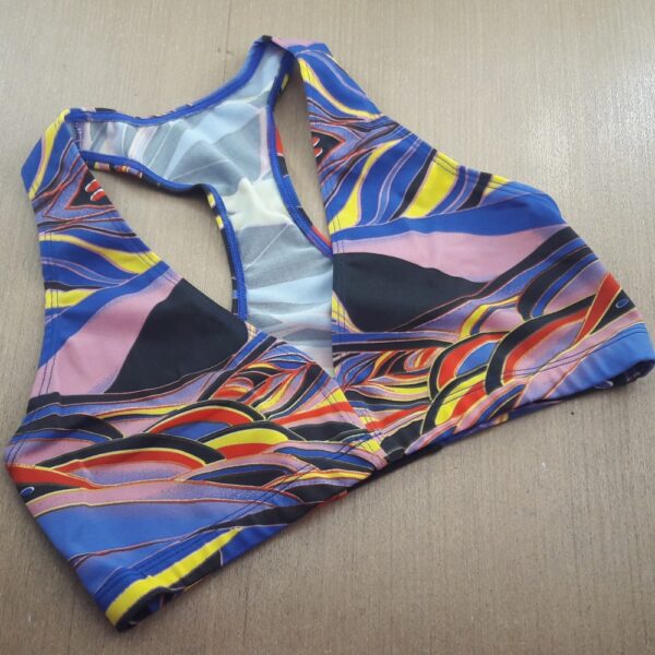 Kit com 2 Tops Fitness Academia Estampados Nadador Sem Bojo - Imagem 2