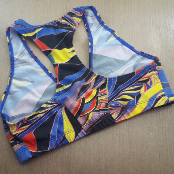 Kit com 2 Tops Fitness Academia Estampados Nadador Sem Bojo - Imagem 3