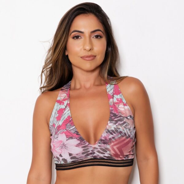 Top Academia Fitness Nadador Estampado com Elástico na Barra