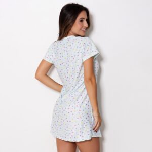 Camisola Suede Estampada Manga Curta Noites Confortáveis