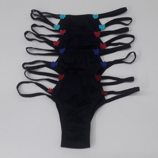 Calcinha Fio Dental Strappy Sexy com Lacinhos - Imagem 8