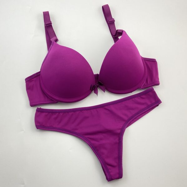 Conjunto Lingerie Sutiã com Bojo e Calcinha Fio Duplo - Imagem 2
