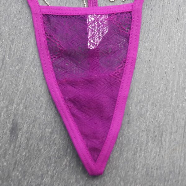 Calcinha Fio Dental Sexy e Luxuosa com Bijuteria em Strass - Imagem 7