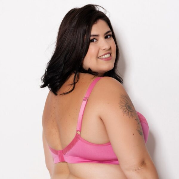 Sutiã Plus Size Poliéster com Bojo e Detalhes em Renda - Imagem 5