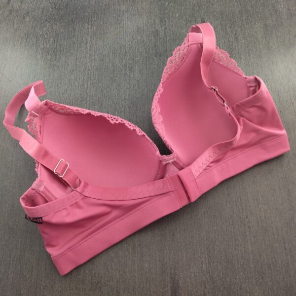 Sutiã Plus Size Bojo Microfibra e Renda Fechamento Triplo - Imagem 4