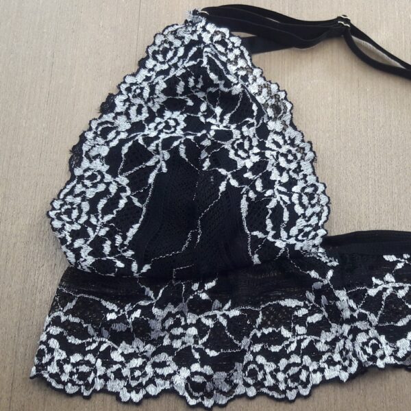 Conjunto Lingerie Sexy Renda Sem Bojo com Alças Ajustáveis - Imagem 5