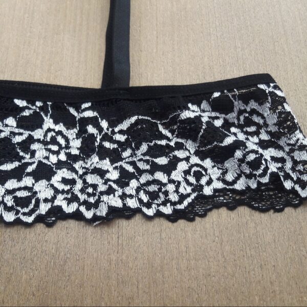 Conjunto Lingerie Sexy Renda Sem Bojo com Alças Ajustáveis - Imagem 6