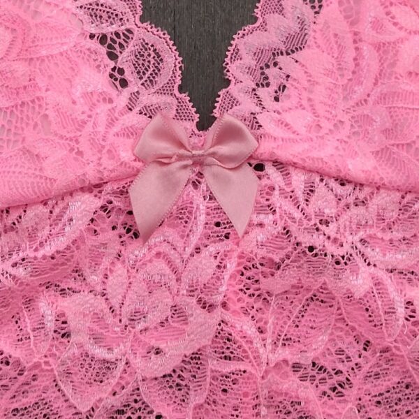 Conjunto Lingerie Cropped e Calcinha Short Caleçon em Renda - Imagem 7