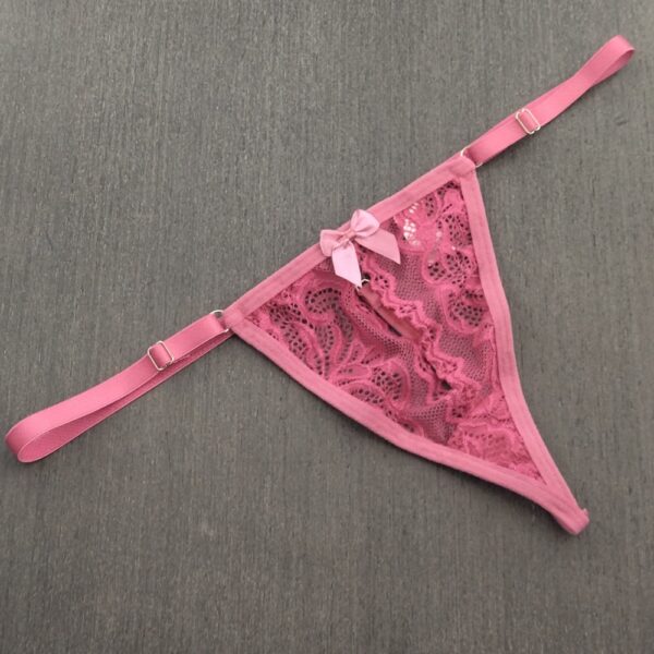 Calcinha Playboy Fio Dental de Tira e Abertura Frontal - Imagem 3