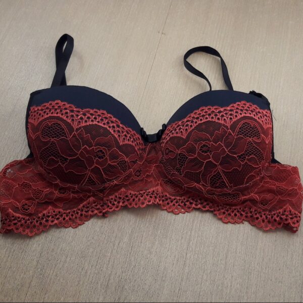 Conjunto Lingerie Poliamida e Renda Contrastante Bojo e Arco - Imagem 8
