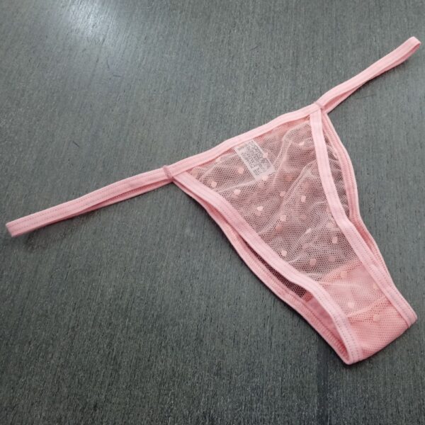 Camisola Tule Transparente Renda Decote Profundo e Calcinha - Imagem 7