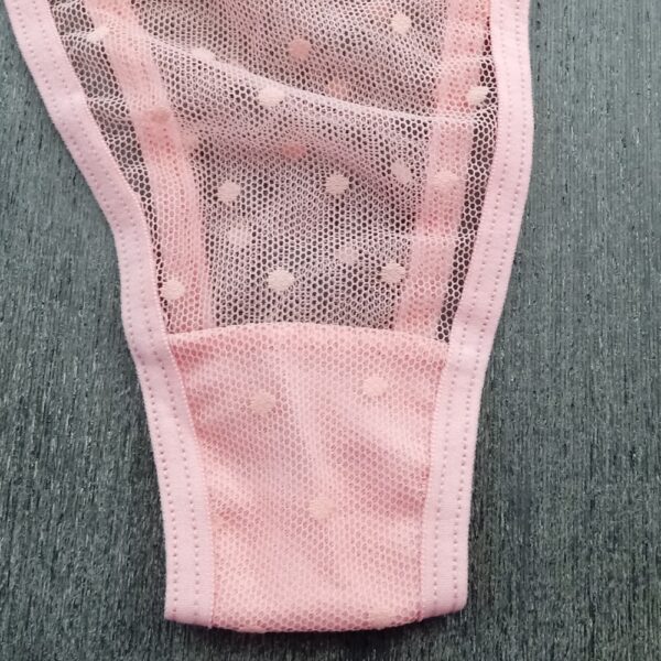 Camisola Tule Transparente Renda Decote Profundo e Calcinha - Imagem 9