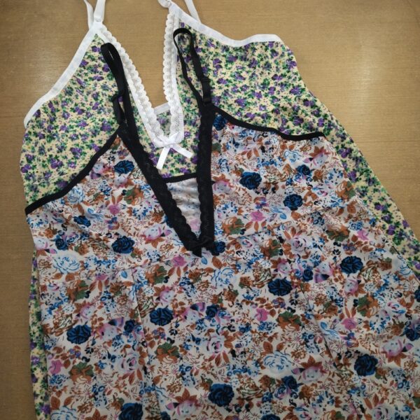 Baby Doll Liganete Estampado Regata e Shortinho com Renda - Imagem 2