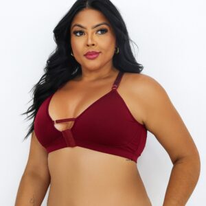 Sutiã Plus Size Sem Bojo Reforçado com Fecho Frontal