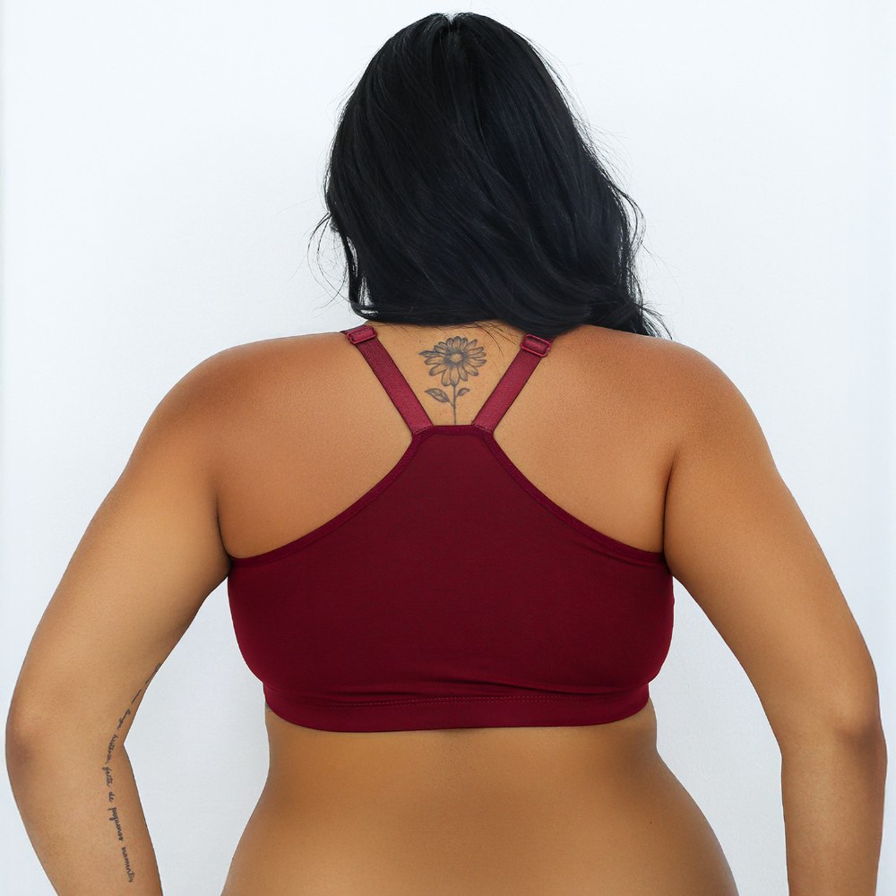 Sutiã Plus Size Sem Bojo Reforçado com Fecho Frontal - Imagem 3